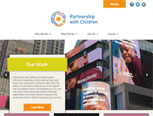 Tablet Screenshot of partnershipwithchildren.org
